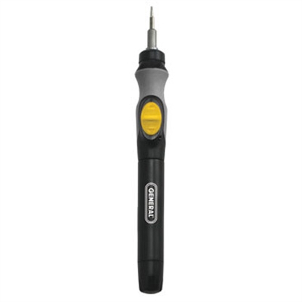 General Tools Power Precision Screwdriver, 1/8" Drive, with Forward/ Reverse Controls, 6 Bits, Quick Change Chuck 500